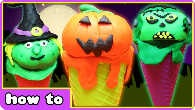 Play Doh Halloween Surprise Ice Cream | DIY Halloween Crafts | Play Doh Videos