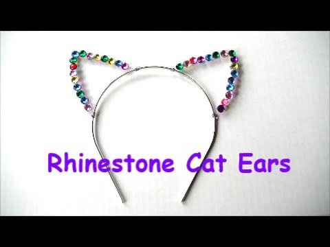 Rhinestone Cat Ears | DIY Hair Accessory By Summer
