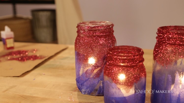 This Patriotic Mason Jar DIY Will Light Up Your Holiday Table this 4th of July