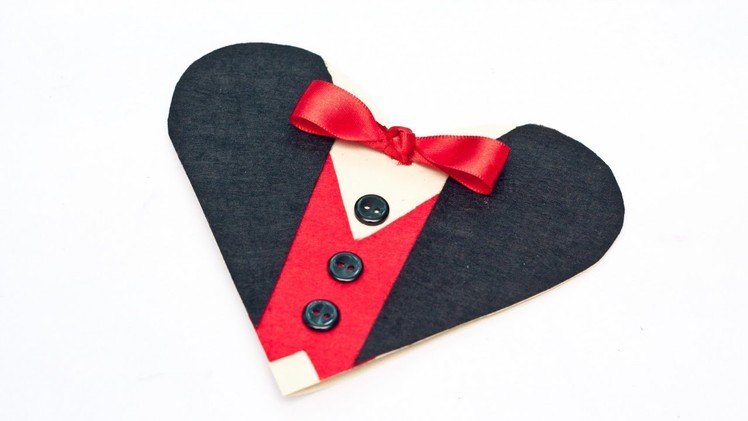 Create an Elegant Tuxedo Valentine Heart Card - DIY Crafts - Guidecentral