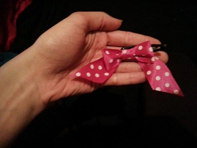 Cute Ribbon hairclip DIY :3