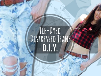 D.I.Y. Tie Dyed Distressed Jeans