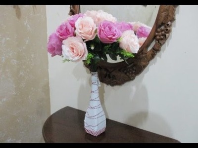 DIY : #80 Flower Vase From RECYCLED Glass Bottle ♥