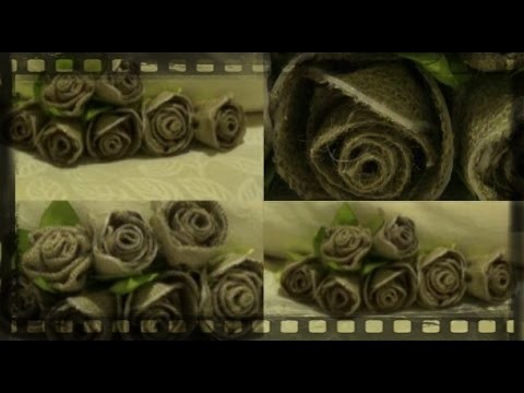 DIY Burlap Roses