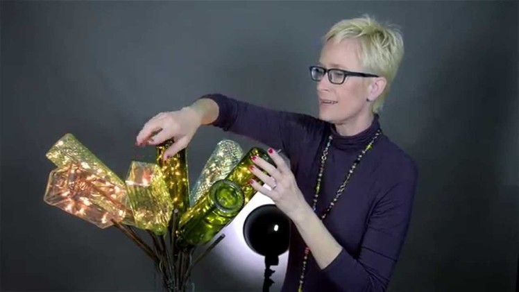 DIY Crafts: Wine bottle lights and a Bottle Tree
