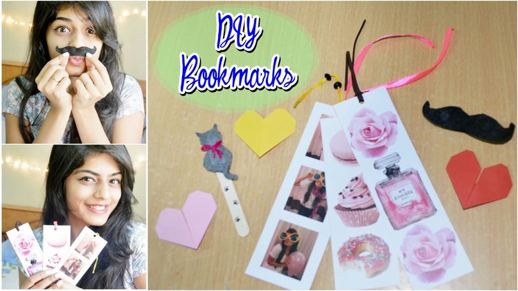 DIY Easy Bookmarks | Heart, Photostrip, Mustache & Cat