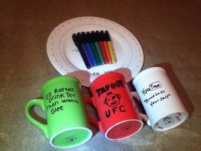 DIY: How to Make Custom Drawing on Coffee Mugs (Pinterest)