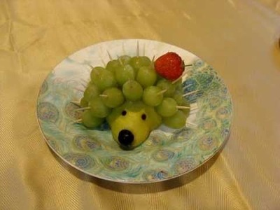 DIY how to make fruit animals ( hedgehog ) for party!