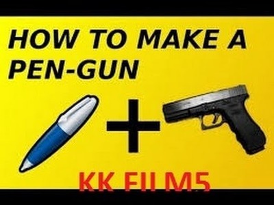 (DIY) How to make pen gun (Easy) (HOUSE HOULD ITEMS)