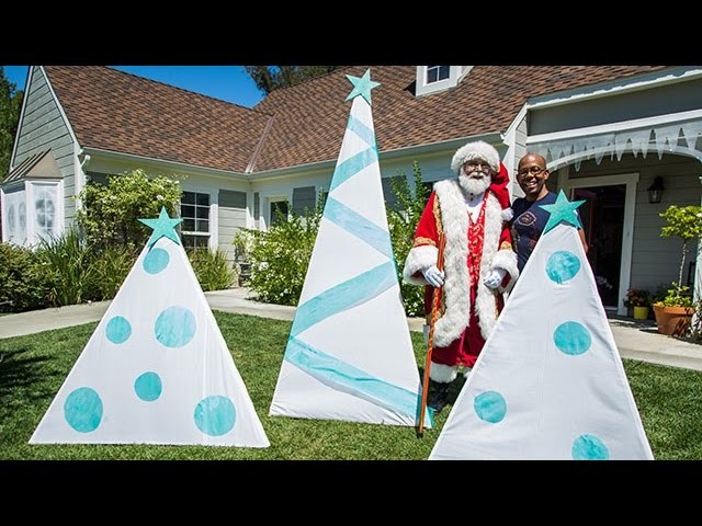 DIY Illuminated Fabric Christmas Trees