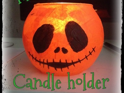 DIY: Jack-o-lantern Candle Holder