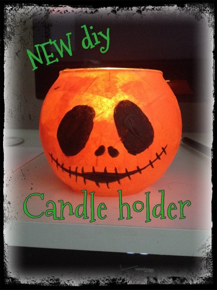 DIY: Jack-o-lantern Candle Holder