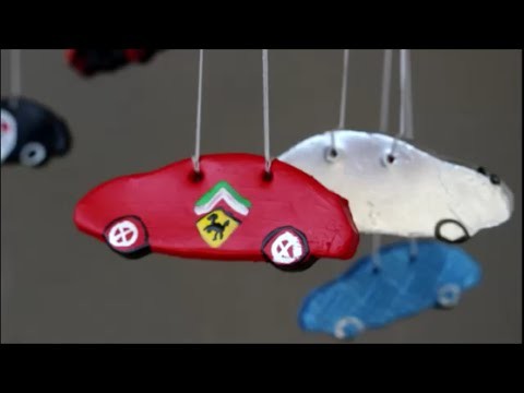 DIY: Mobile cars ♥ Decoration for child's room☺children's bedroom☺kids room ♥ air drying clay