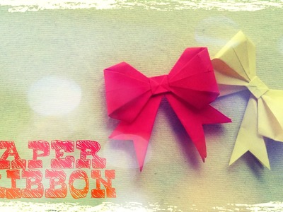 DIY - Paper Ribbon Origami to Decorate Gift Box