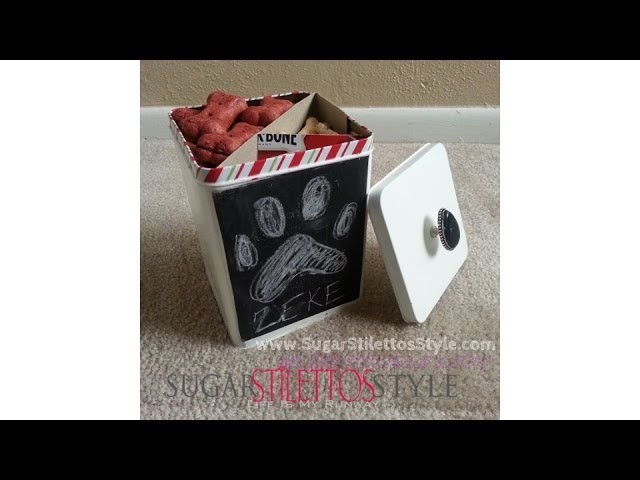 DIY Popcorn Tin Upcycle & Chalkboard Vinyl - SugarStilettosStyle