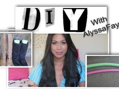 (DIY) QUICK & EASY TURN YOUR POOL NOODLE IN TO BOOT FILLER - AlyssaFaye