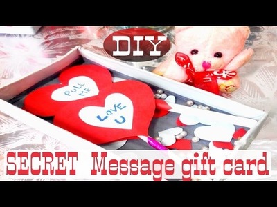 DIY Secret massage Gift card for Valentine day
