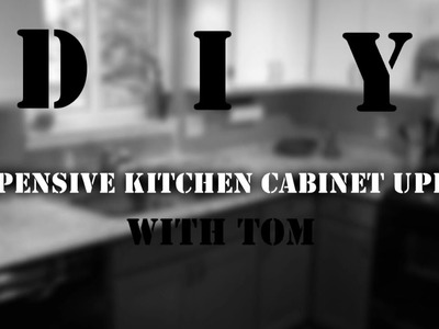 Easy inexpensive DIY Kitchen Cabinet Reface with Trim and Paint