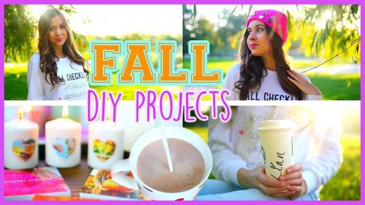 Fall DIY Projects ♡ Sweatshirt, Beanie & Room Decor