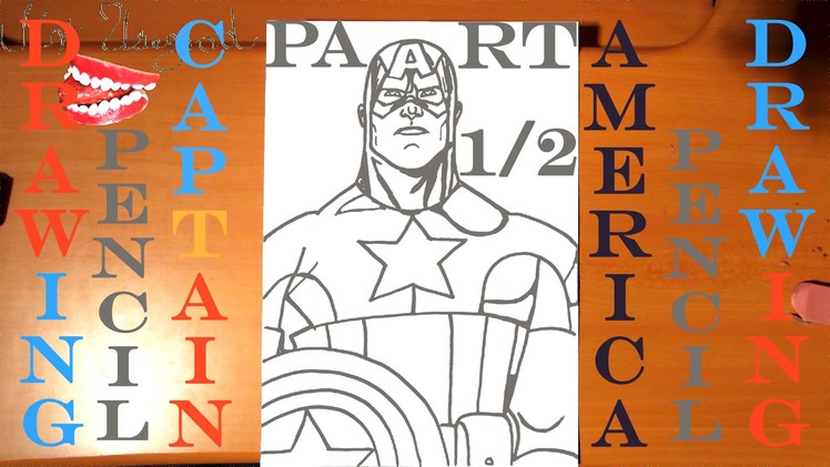 How to draw CAPTAIN AMERICA Step by Step Easy,Paper,Pencil, AVENGERS,draw easy stuff, #1.2