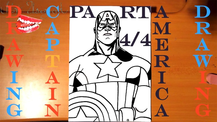 How to draw CAPTAIN AMERICA Step by Step Easy,Paper,Pencil, AVENGERS,draw easy stuff, #4.4