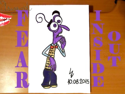 How to draw FEAR from INSIDE OUT characters Disney Easy,draw easy stuff but cool|SPEED ART