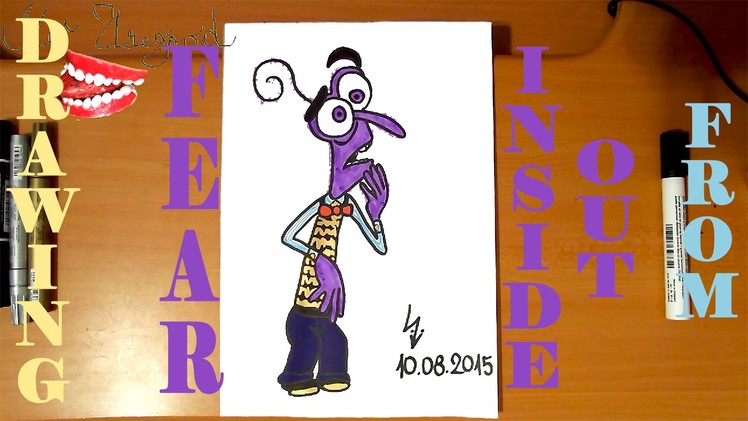 How to draw FEAR from INSIDE OUT characters Disney Easy,draw easy stuff but cool|SPEED ART