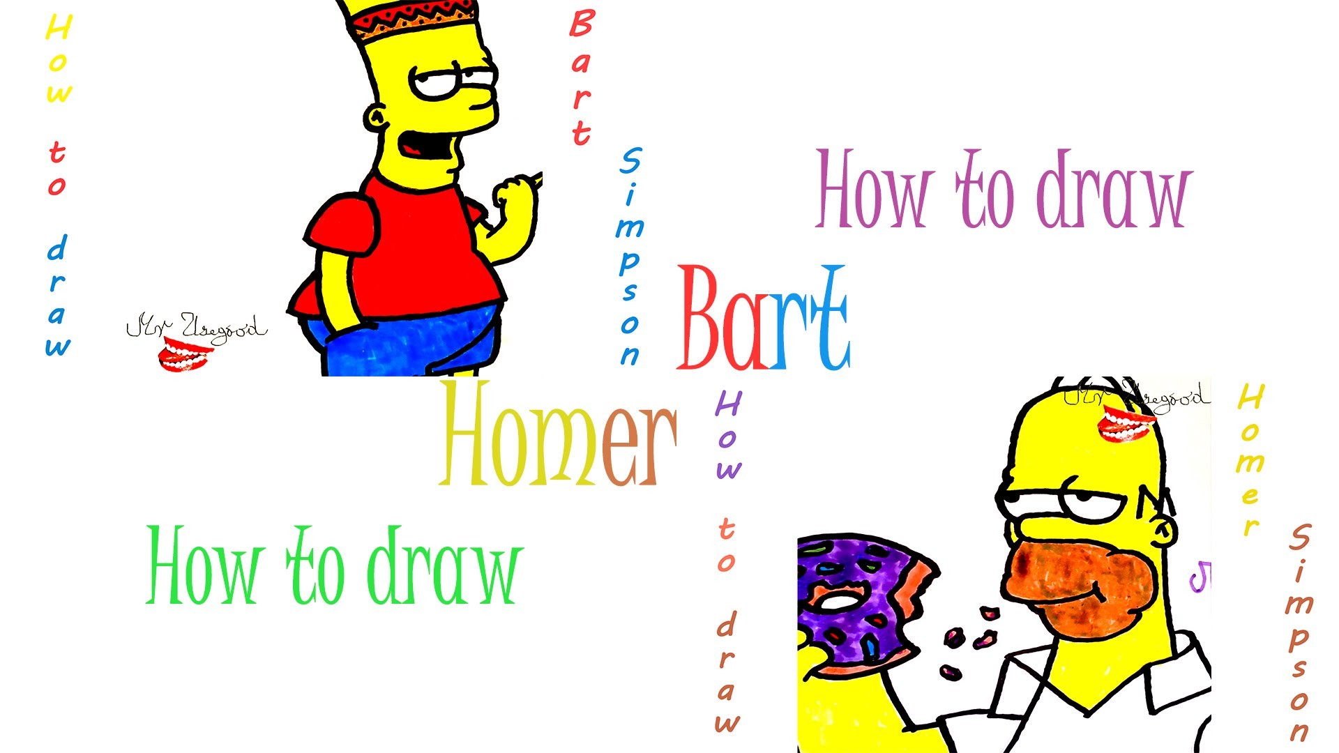 How To Draw Homer Simpson And Bart Simpson Easy Draw Easy Stuff But Cool On Paper Speedy