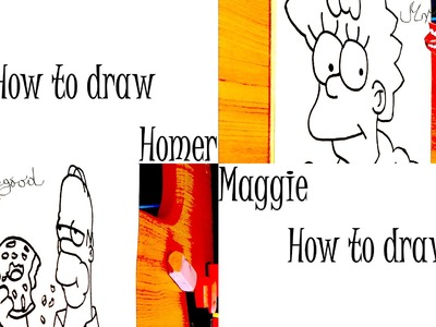 How to draw HOMER SIMPSON and MAGGIE EASY on paper | draw easy stuff but cool | SPEED ART
