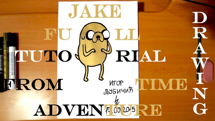 How to draw JAKE The Dog from Adventure Time Step by Step EASY, draw easy stuff | FULL