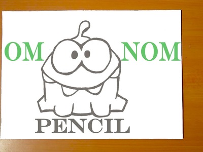 How to draw OM NOM from Cut the Rope Easy, draw easy stuff, PENCIL | SPEED ART