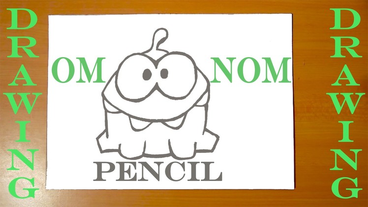 How to draw OM NOM from Cut the Rope Easy, draw easy stuff, PENCIL | SPEED ART
