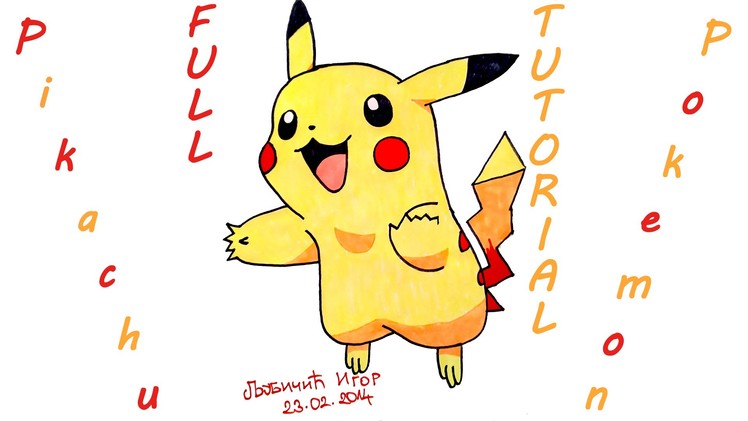 How to draw PIKACHU STEP BY STEP for kids EASY-Pokemon Characters|draw easy stuff but cool, FULL