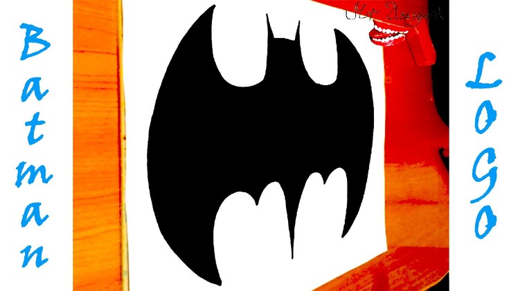 How to draw the Batman Logo EASY on paper|Superheroes Logos|draw easy stuff but cool|SPEEDY