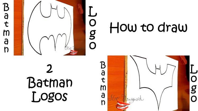 How to draw the Batman Logos STEP BY STEP EASY | Superheroes Logos | draw easy stuff but cool