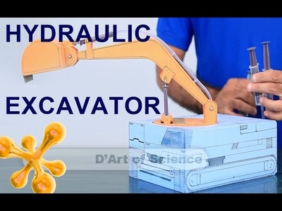 How to Make a hydraulic crane using syringes - Cool DIY Science Experiment- dartofscience