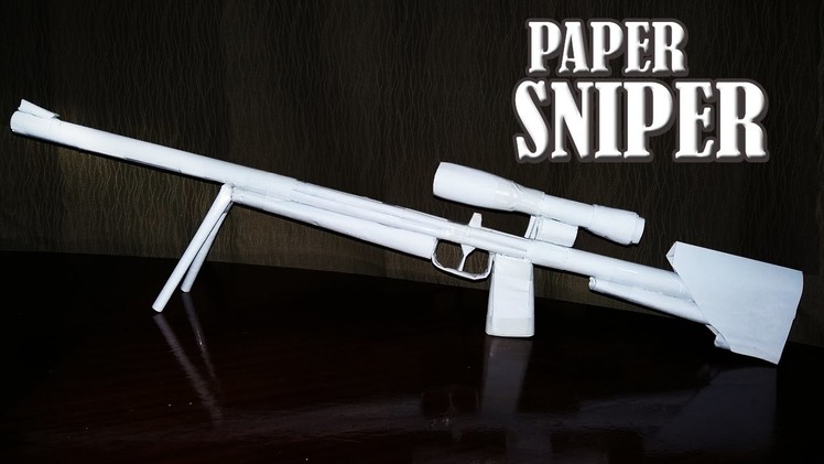 How to make a paper sniper rifle that shoots - rubber band paper gun