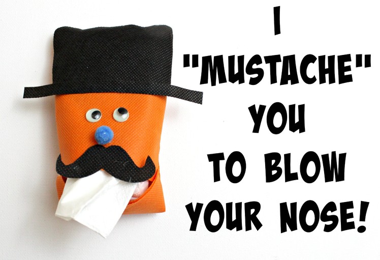 "I Mustache You to Blow Your Nose" DIY Tissue Holder