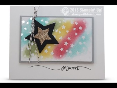 Rainbow of Stars featuring the Stampin Up Irresistibly Yours Specialty Paper