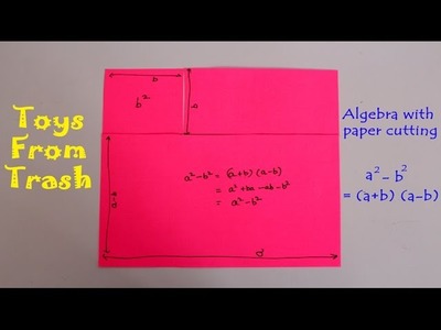 Algebra with paper cutting -  a square -  b square | English | Fun with Mahts