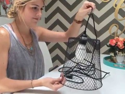 DIY Basket Hanging Light