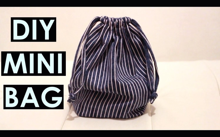 DIY mini drawstring bag from OLD PANTS