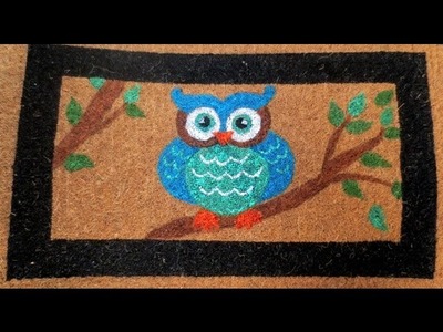 DIY: Outdoor Owl Door Mat - Home Decor