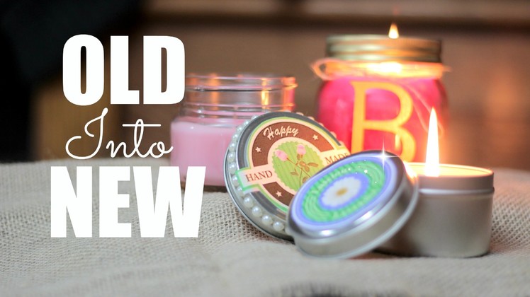 DIY Recycled Candles - GORGEOUS gift Idea !
