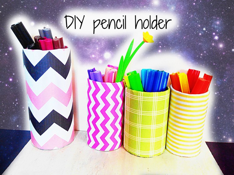 Easy Colorfull DIY pencil holder.