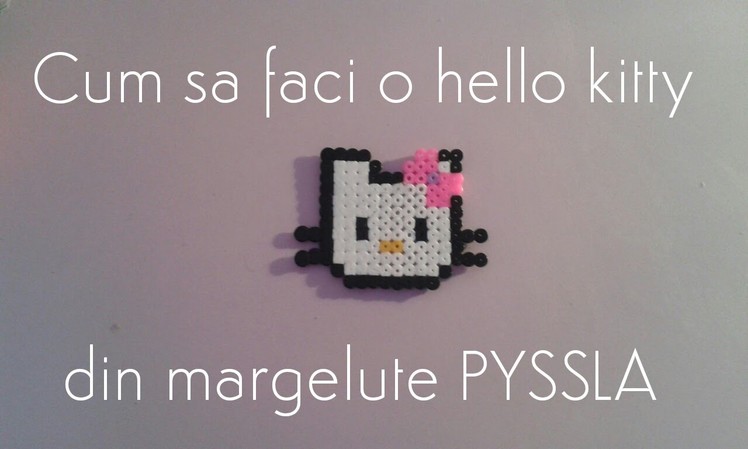 Hello Kitty din margelute PYSSLA- DIY