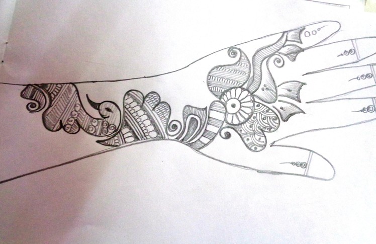 How To Draw A Mehndi.Henna Design On Paper - S29