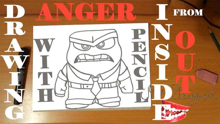 How to draw ANGER from INSIDE OUT characters Disney Easy,draw easy stuff, PENCIL, SPEED ART
