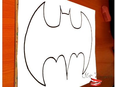How to draw Batman Logo EASY | Superheroes Logos, draw easy stuff but cool,SPEED ART,#2.2