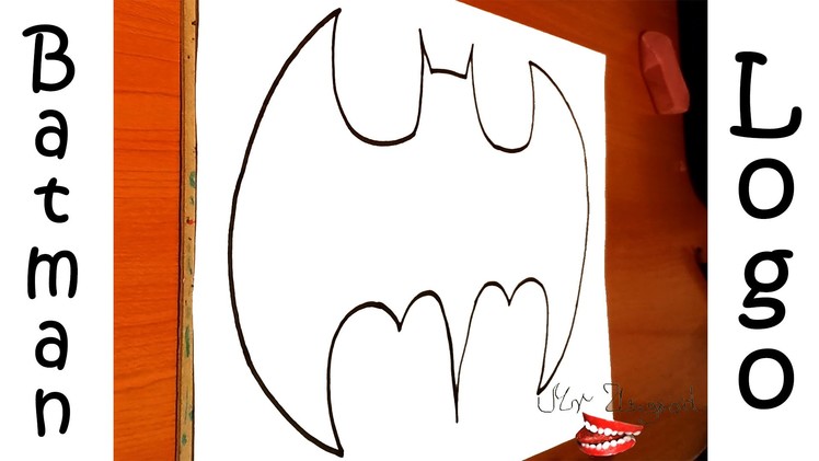 How to draw Batman Logo EASY | Superheroes Logos, draw easy stuff but cool,SPEED ART,#2.2